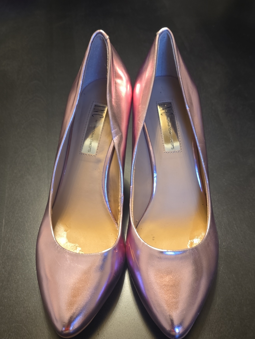 INC International Concepts Iridescent Pink Pointed-Toe Pumps